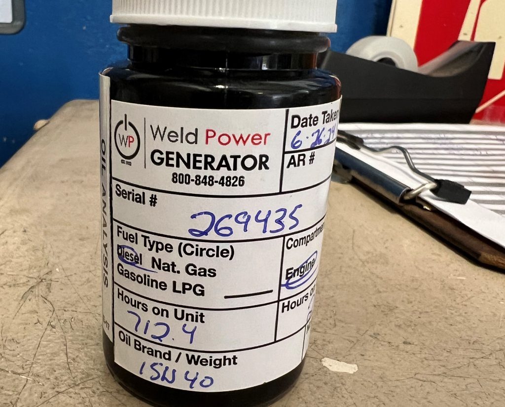 Generator Oil Sampling