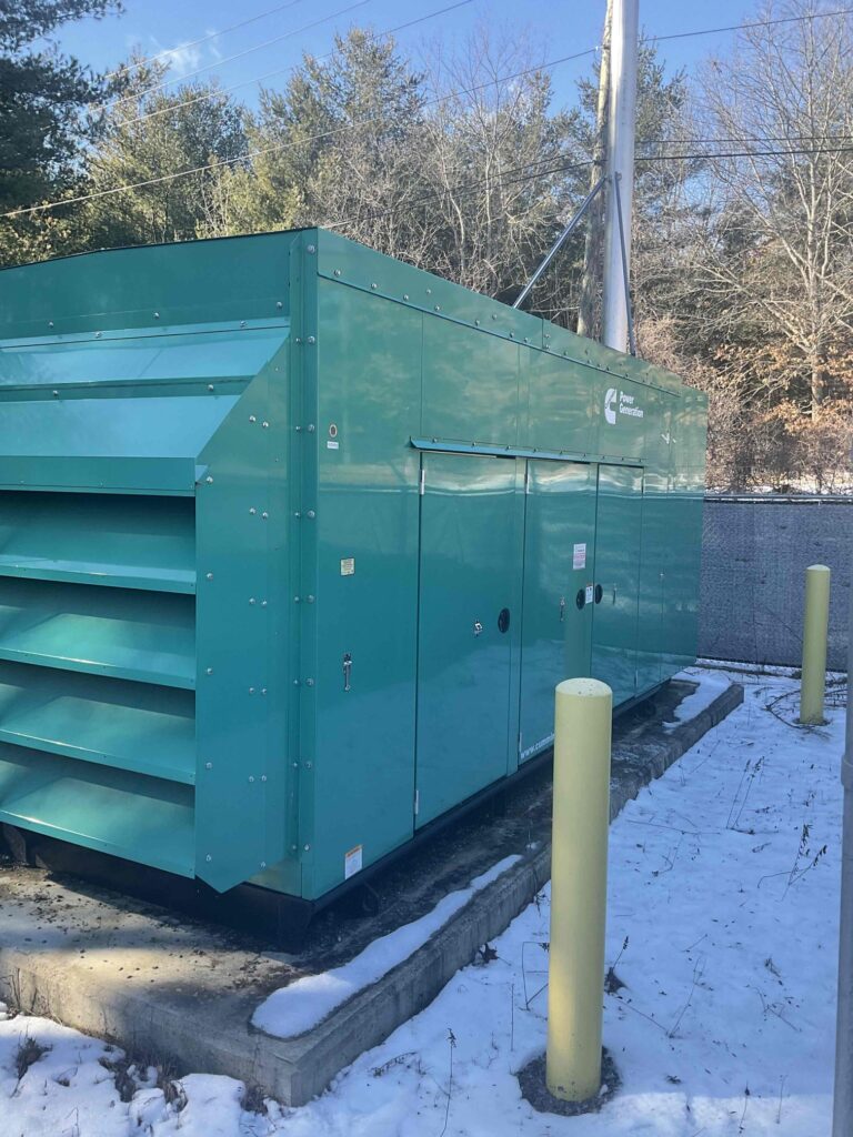 Cummins Generator Ready During a Snowstorm incase of any power outages