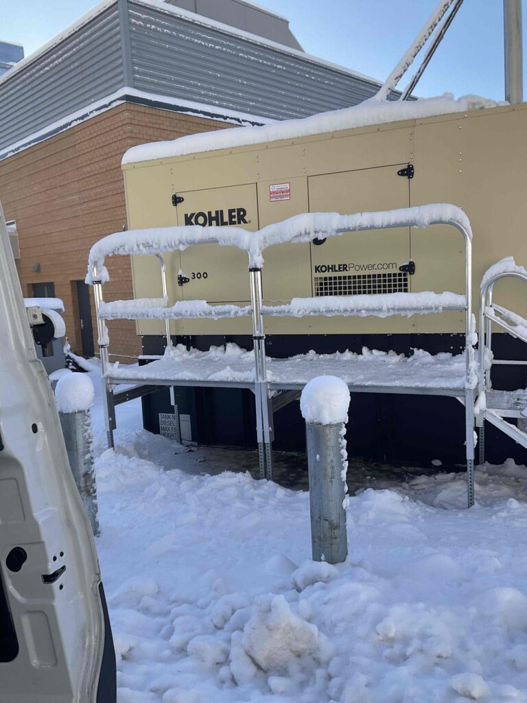 Kohler Generator Ready During a Snowstorm for a power outage