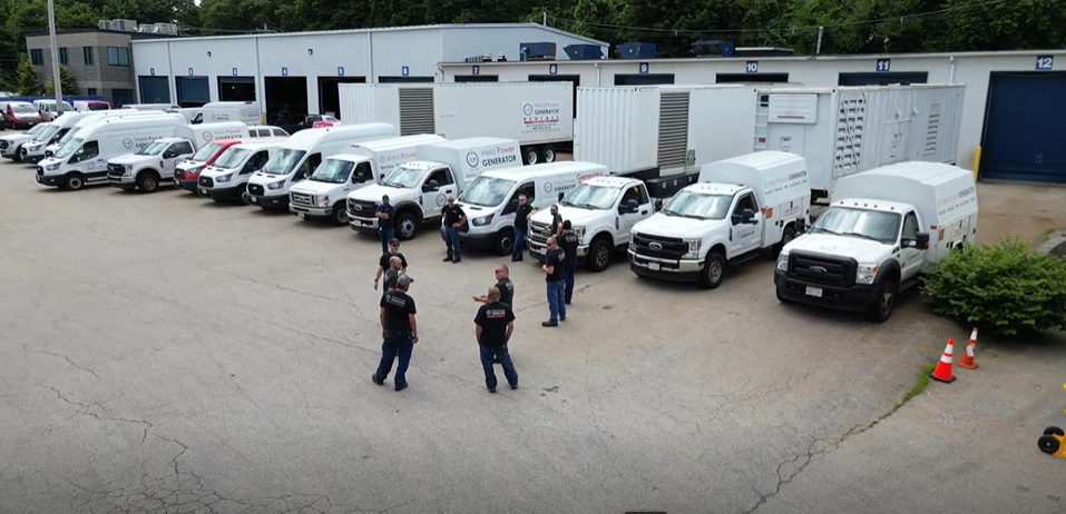 Part of Weld Power generator's fleet of vehicles and rental equipment. 