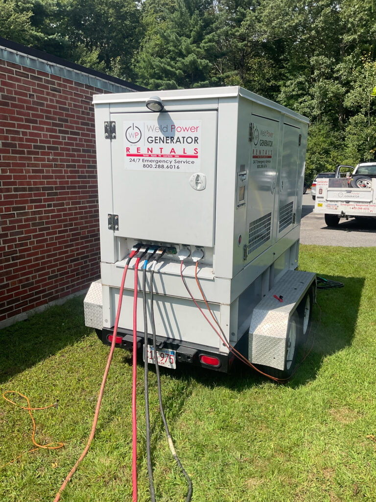 500 kW Rental generator providing power to a nursing home in Rhode Island.