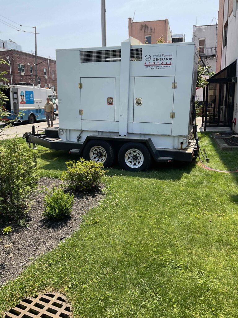 250 kW rental generator providing power to a medical center in New Jersey.