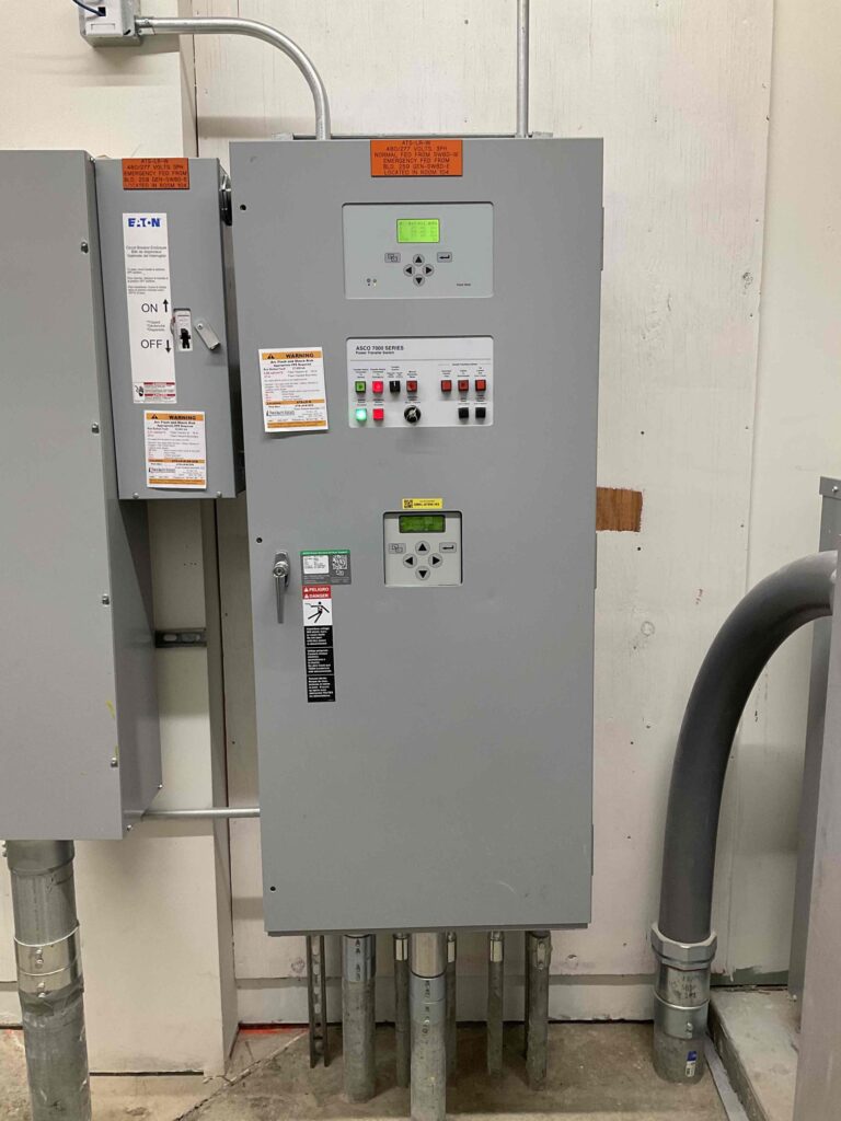 New automatic transfer switch that was installed for a customer buying a generator