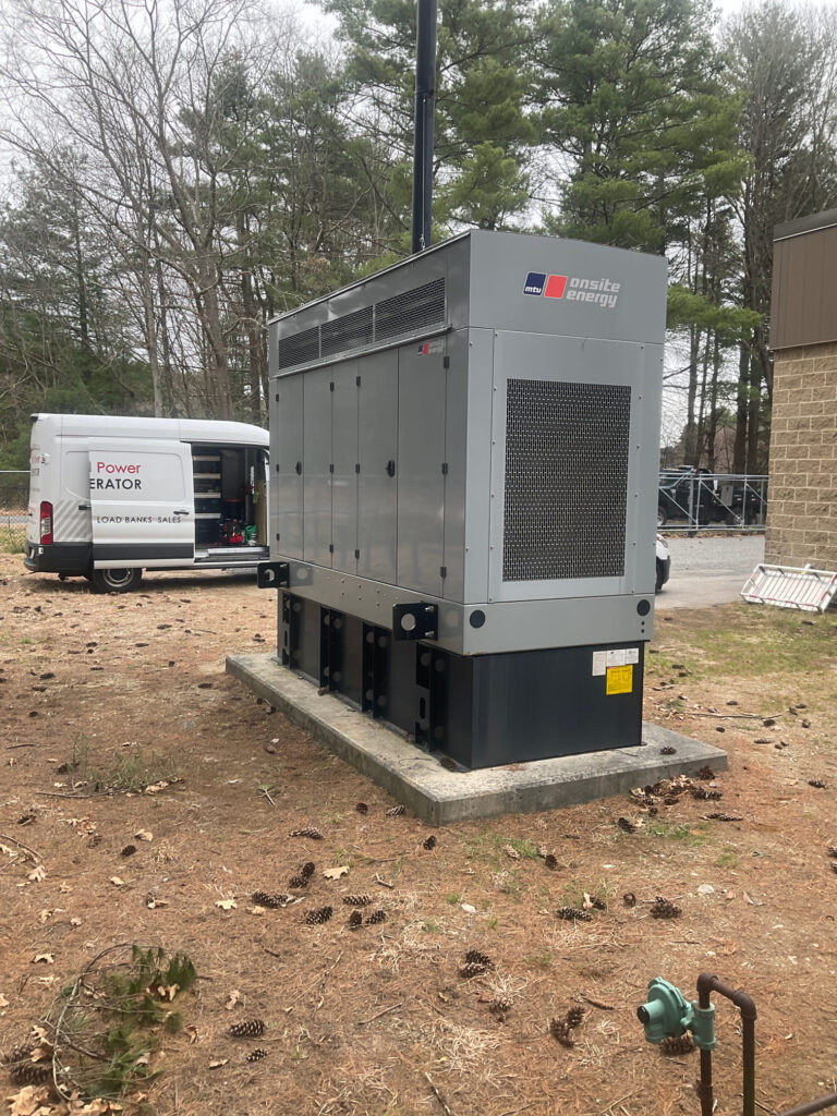 MTU generator sitting on a small sub-base fuel tank