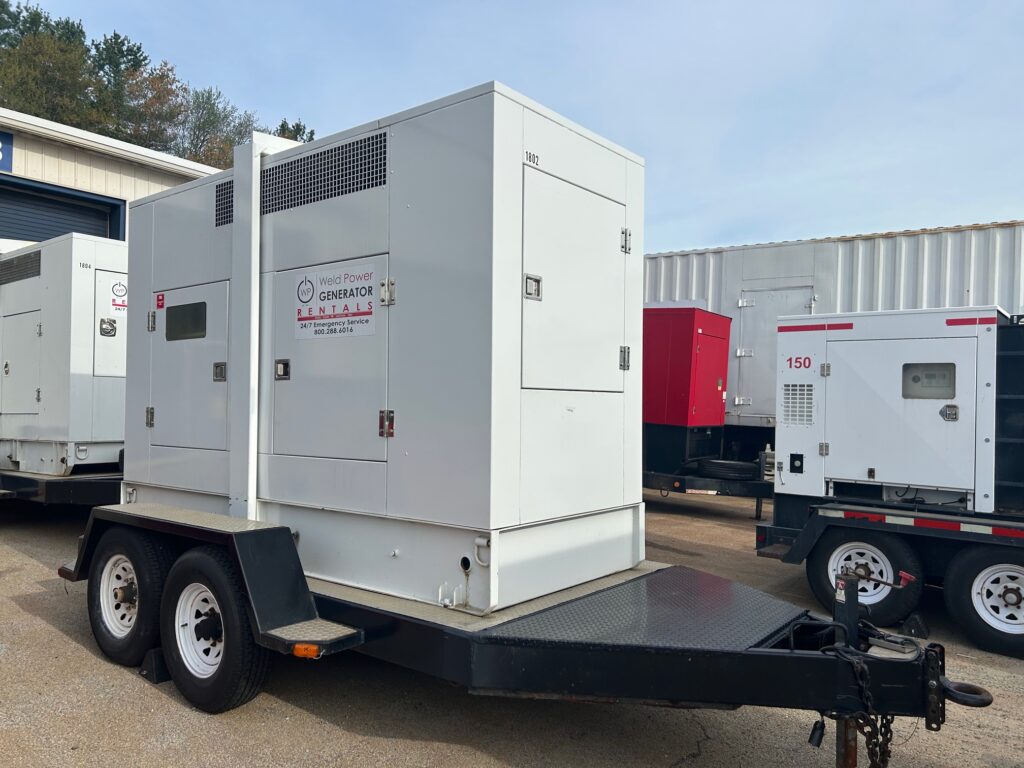 Generator rental awaiting deployment