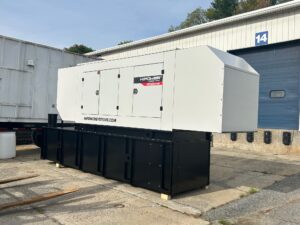 HiPower generator with a sub-base fuel tank that holds 13,000 gallons of diesel fuel
