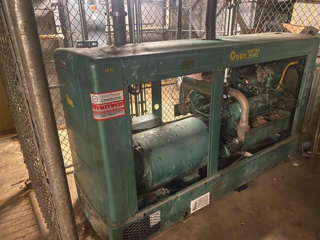 Very old Onan generator that is still in service due to proper maintenance