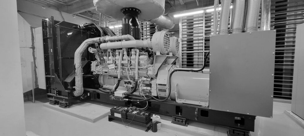 2,000 kW generator ready to provide back up power to a major hospital after a preventive maintenance inspection. 