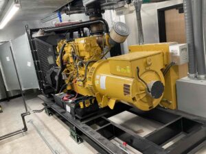 Caterpillar Commercial Standby Generator providing back up power to a University in MA